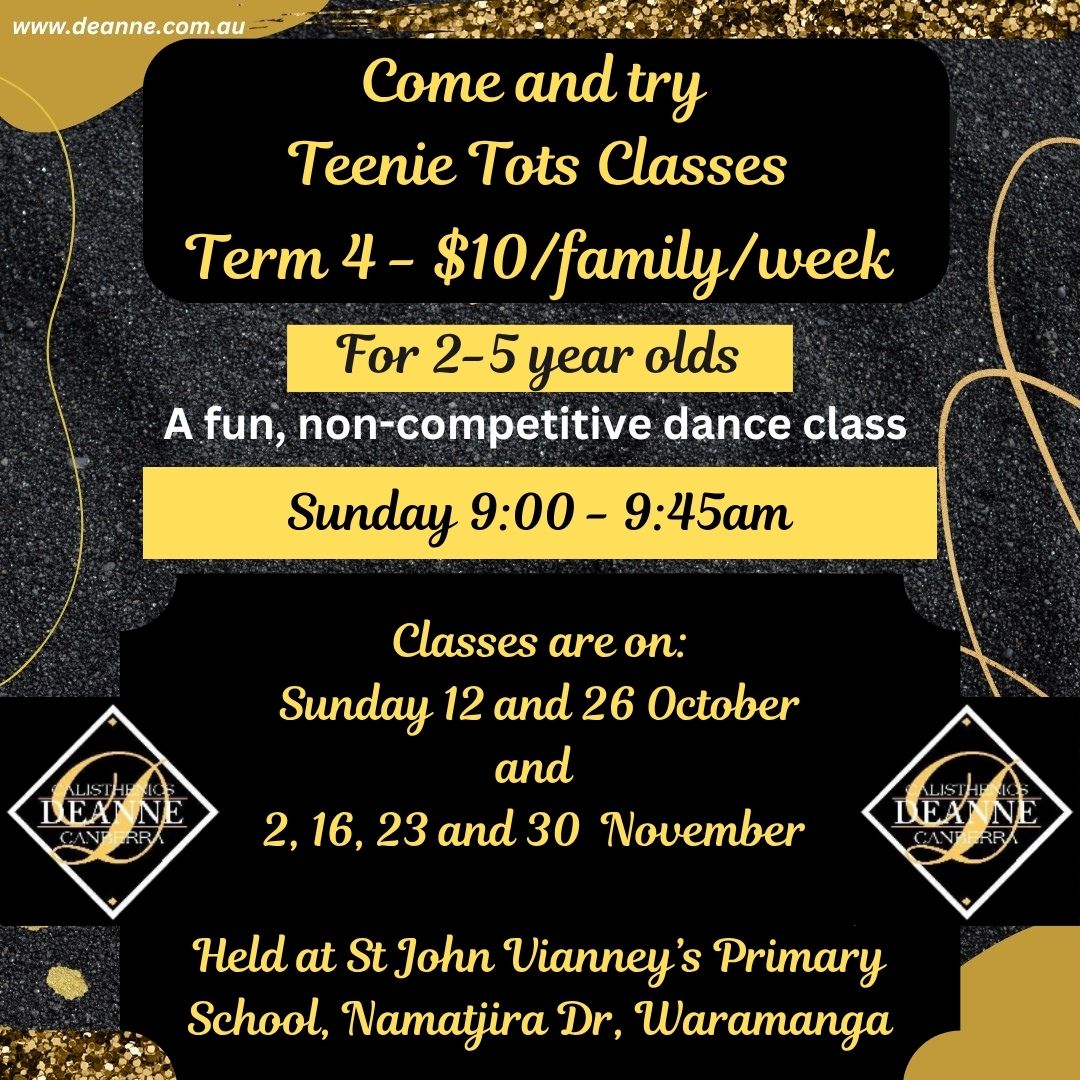 Teenie Tots 2025 Classes Term 4 Teenie Tots 2025 Classes Term 4